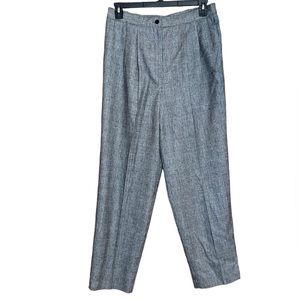 •ALFRED DUNNER•NWT BLACK & WHITE PLAID PLEATED WOOL BLEND TROUSERS SIZE 16